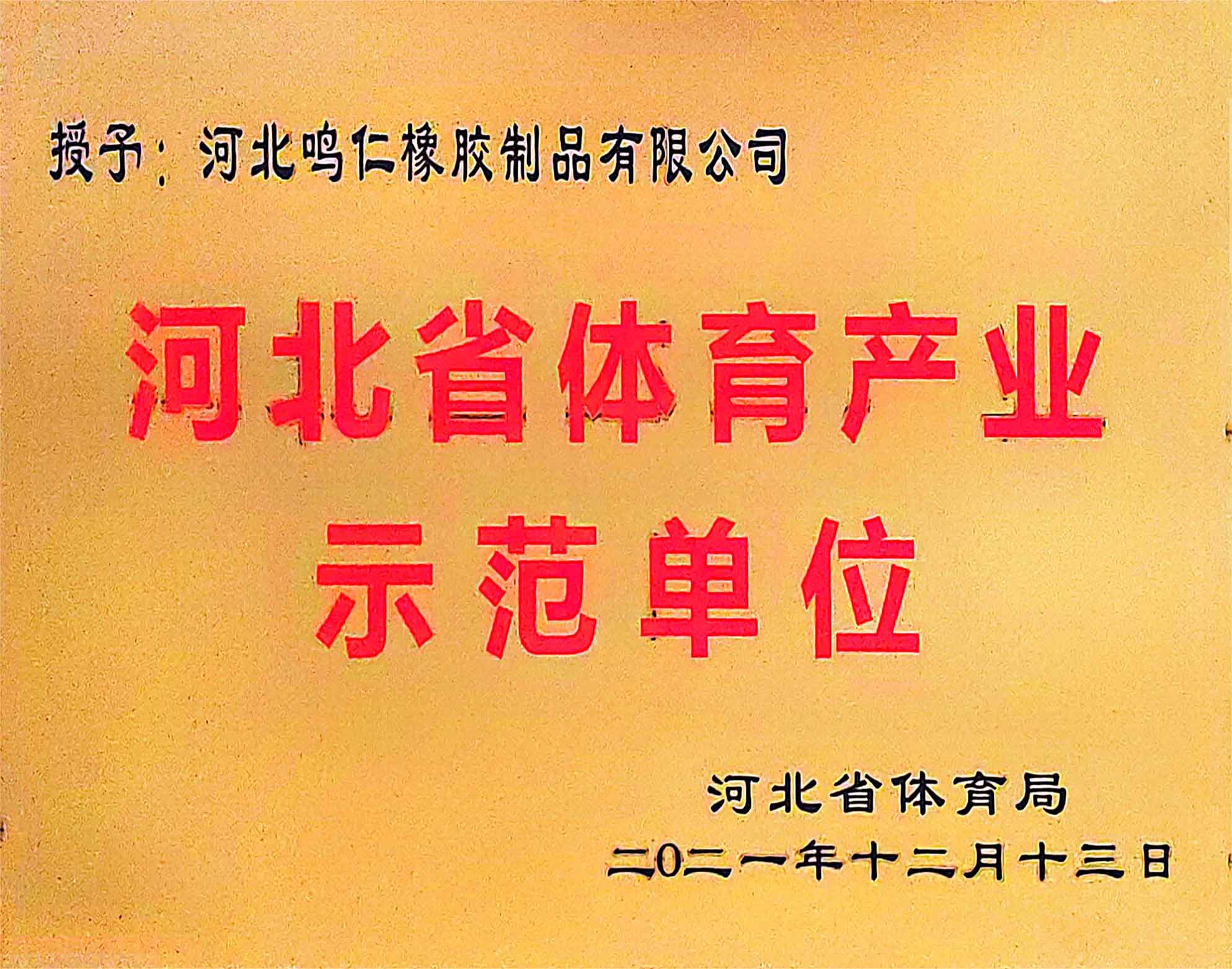 2021河北省体育产业示范单位